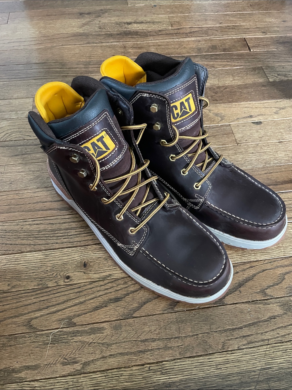 Cat Brown Work Boots With Composite Toe
